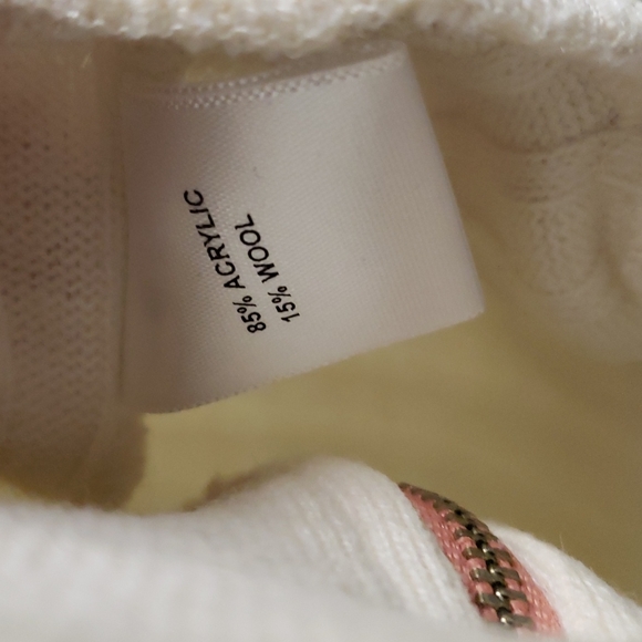 Gentle Fawn XS women's white wool zip-up sweater - Picture 6 of 6